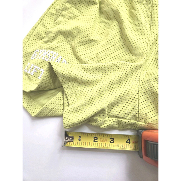 Womens Gymshark Lifting Mesh Shorts Neon Yellow/Green Size XS Pockets EUC - Picture 6 of 11